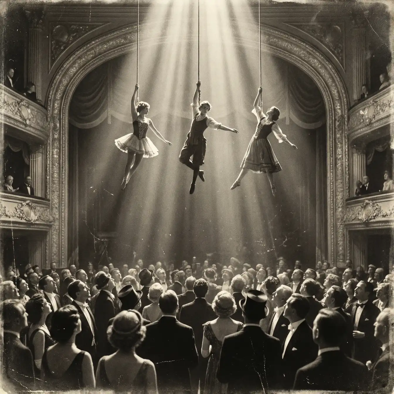 非凡娱乐 - 1928年柏林冬日花园剧院空中飞人无保护网训练的惊险瞬间